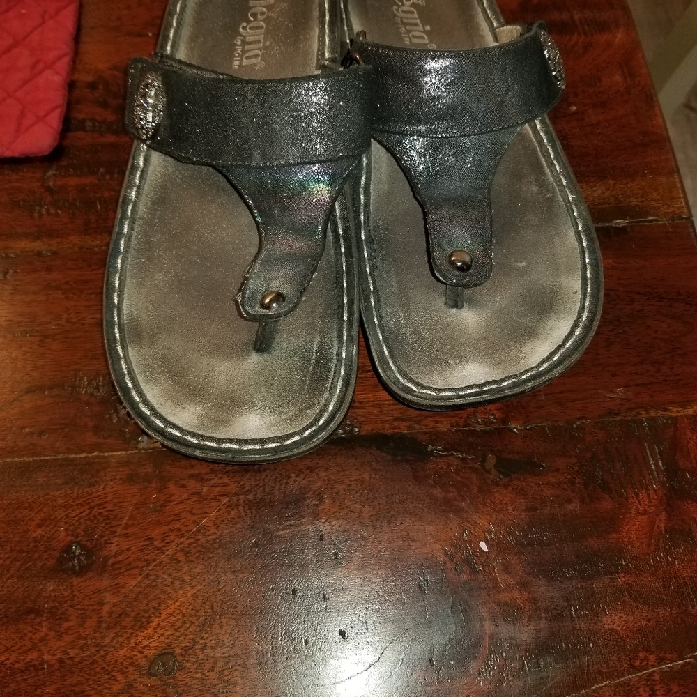 Alegria black multi sandals